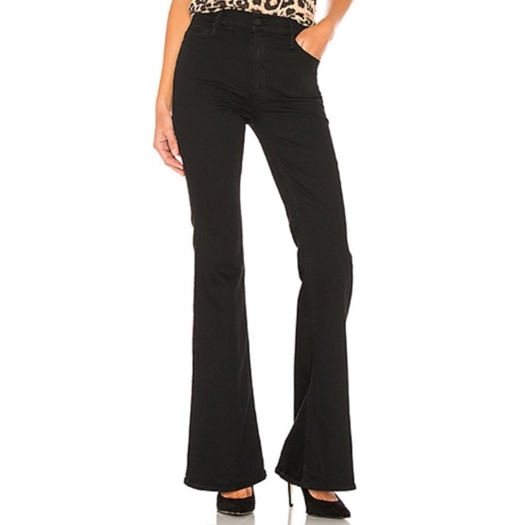 mother black flare jeans